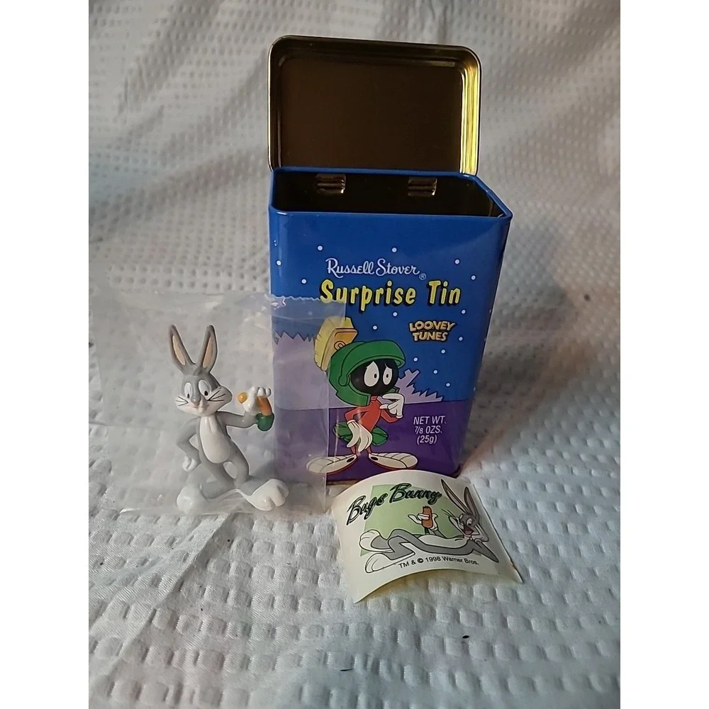 Vintage 1997 Russell Stover Candies Looney Tunes Surprise Tin With Bugs Bunny